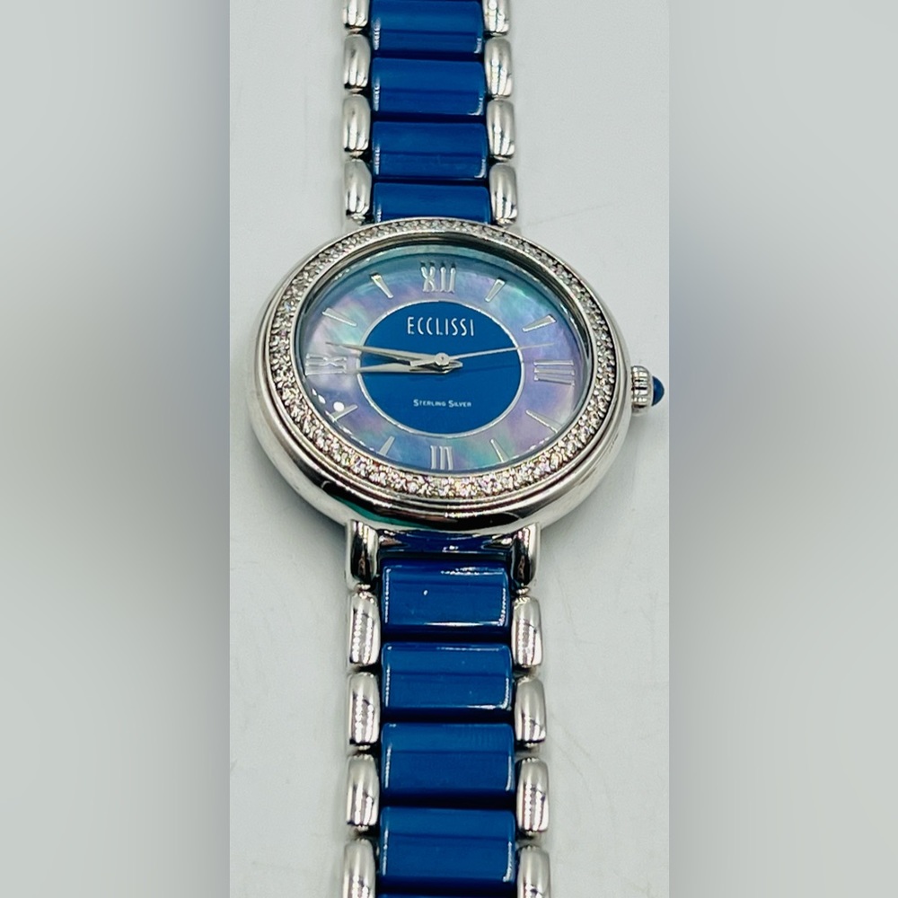 Ecclissi Sterling Silver & Mother of Pearl Watch